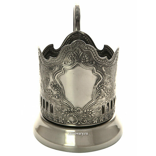 Подстаканник никелированный для нанесения гравировки (фигурное окно), Кольчугино