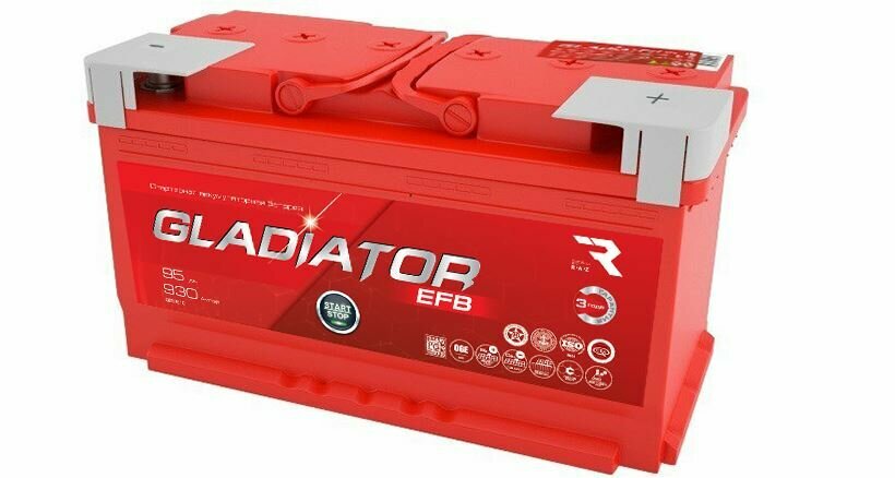 GLADIATOR EFB 95 А. ч. 930А обратная полярность 353x175x190