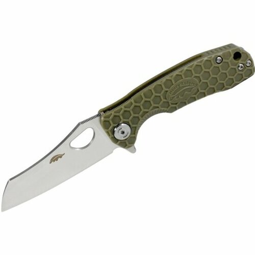Нож складной Honey Badger Wharncleaver D2 M (HB1163) с зелёной рукоятью