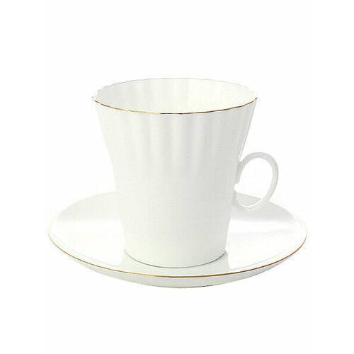 Чашка с блюдцем чайная форма 
