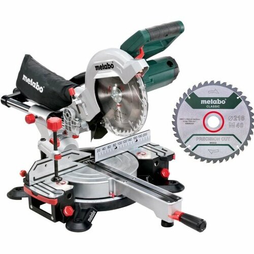 Пила торцовочная METABO KGS 216 M + пильный диск (690827000)