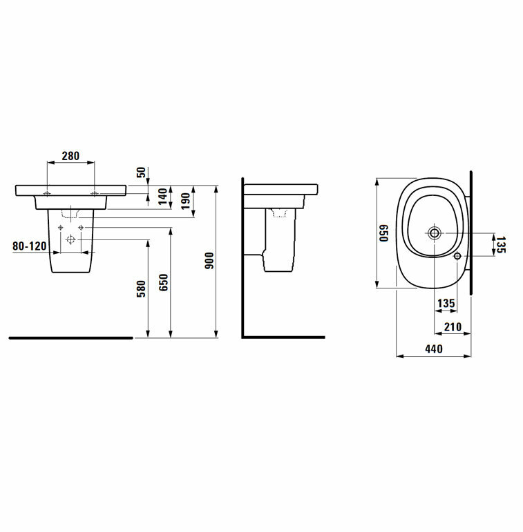 Раковина подвесная Laufen MIMO 65х44х14 санфарфор, цвет бело-розовый - фотография № 4