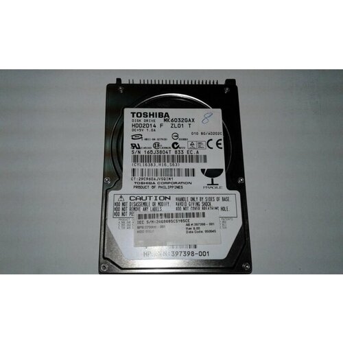 Жесткий диск Toshiba MK6032GAX 60Gb 5400 IDE 25 HDD 921500₽