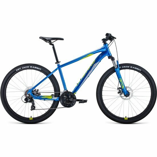фото Горный велосипед FORWARD Apache 27,5 2.0 disc 2021 рост 15" синий/зеленый