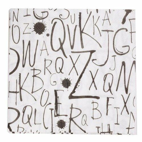 Салфетки бумажные Буквы 20 шт 33 х 33см2 слоя 418₽