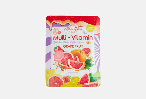 Тканевая маска для лица Multi-Vitamin Grape Fruit Mask Pack 1 шт