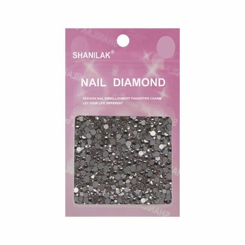 Nail Art Стразы для ногтей микс размеров серебристый 396₽