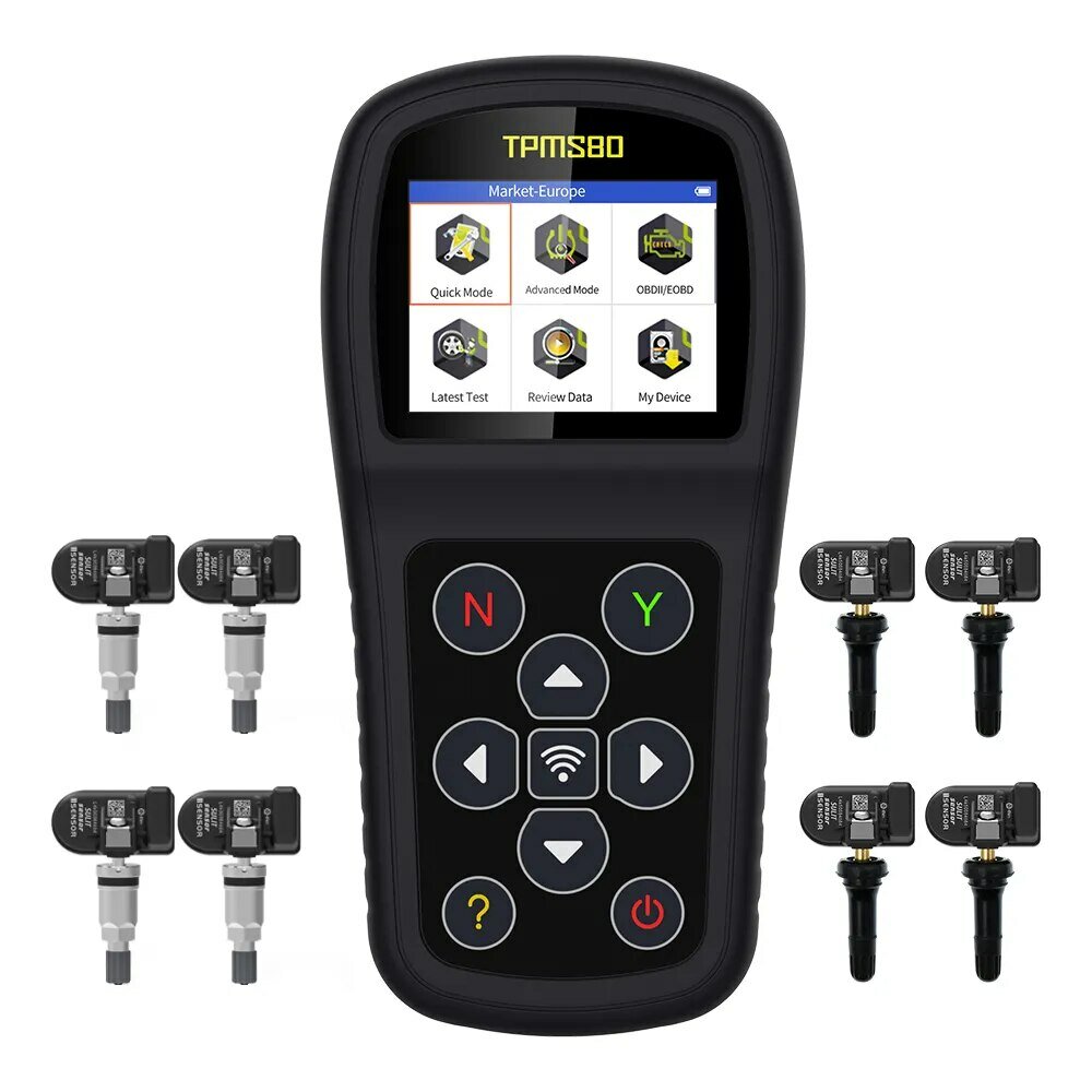 Датчик давления в шинах универсальный TPMS SULIT TS01-Sensor 433МГц+315МГц, серебристый — фото 5