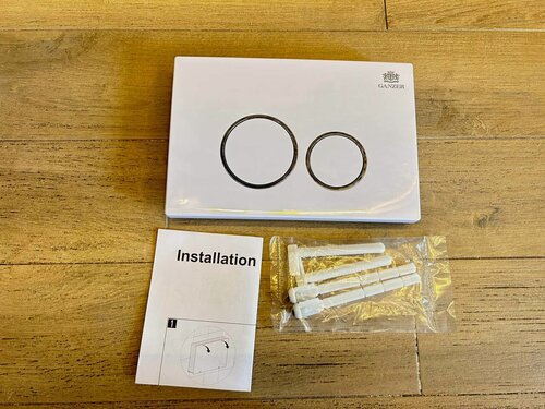 Изображение товара Кнопка смыва Ganzer для инсталляции GZ2751-F - белая кнопка для подвесного унитаза