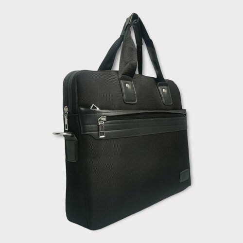 Портфель  926-5/black, фактура гладкая, черный