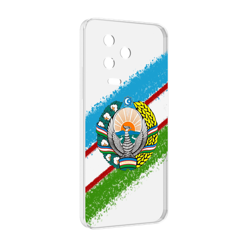 Чехол MyPads Герб флаг Узбекистана для Infinix Note 12 Pro 4G X676B задняя-панель-накладка-бампер