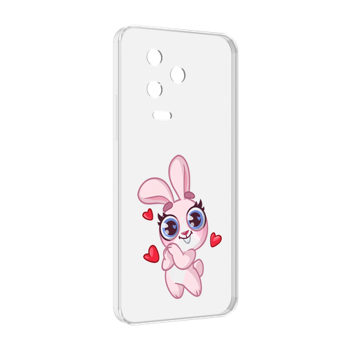 Чехол MyPads розовый-зайченок для Infinix Note 12 Pro 4G X676B задняя-панель-накладка-бампер