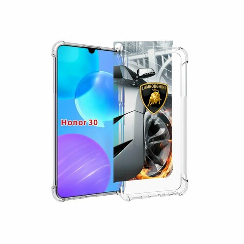 Чехол MyPads Ламборгини мужской для Huawei Honor 30 Lite задняя-панель-накладка-бампер