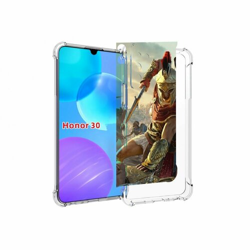 Чехол MyPads Assassin's Creed Odyssey Kassandra мужской для Huawei Honor 30 Lite задняя-панель-накладка-бампер