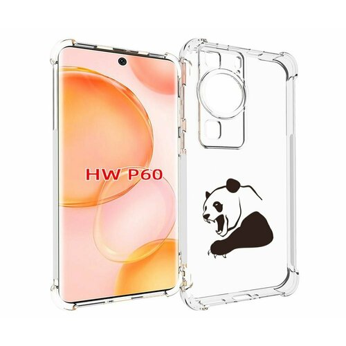 Чехол MyPads злая-панда для Huawei P60 задняя-панель-накладка-бампер чехол mypads панда с пончиком для huawei p60 задняя панель накладка бампер