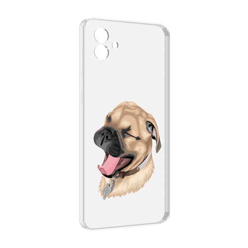 Чехол MyPads очень-довольная-собака для Samsung Galaxy M04 задняя-панель-накладка-бампер чехол mypads офисный работник собака для samsung galaxy m04 задняя панель накладка бампер