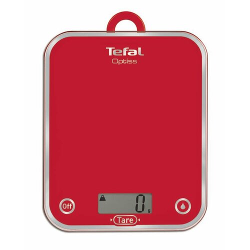 Кухонные весы Tefal BC5000/5001/5002/5003 Optiss, красный кухонные весы tefal bc5122v1 optiss белый