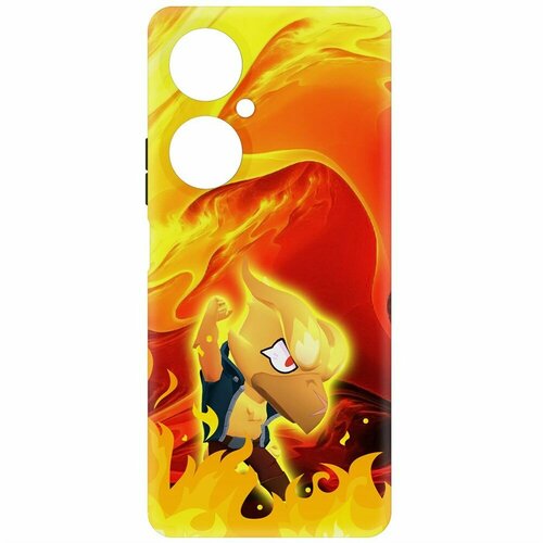 Чехол накладка Krutoff Soft Case Brawl Stars   Ворон Феникс для Huawei Nova 11i черный