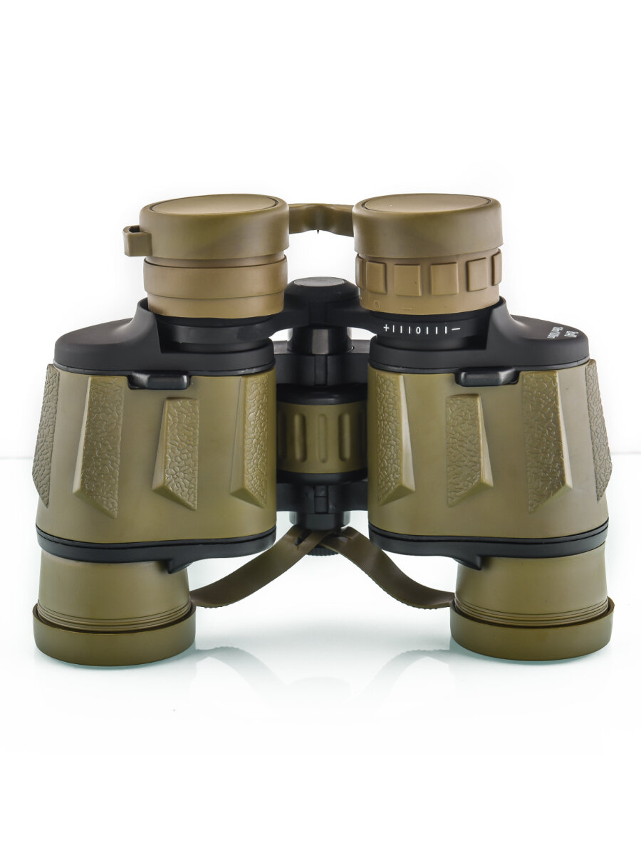 Бинокль Military Marine 8x40 - Качественный оптический прибор для военных, охотников и рыбаков, цвет - песок
