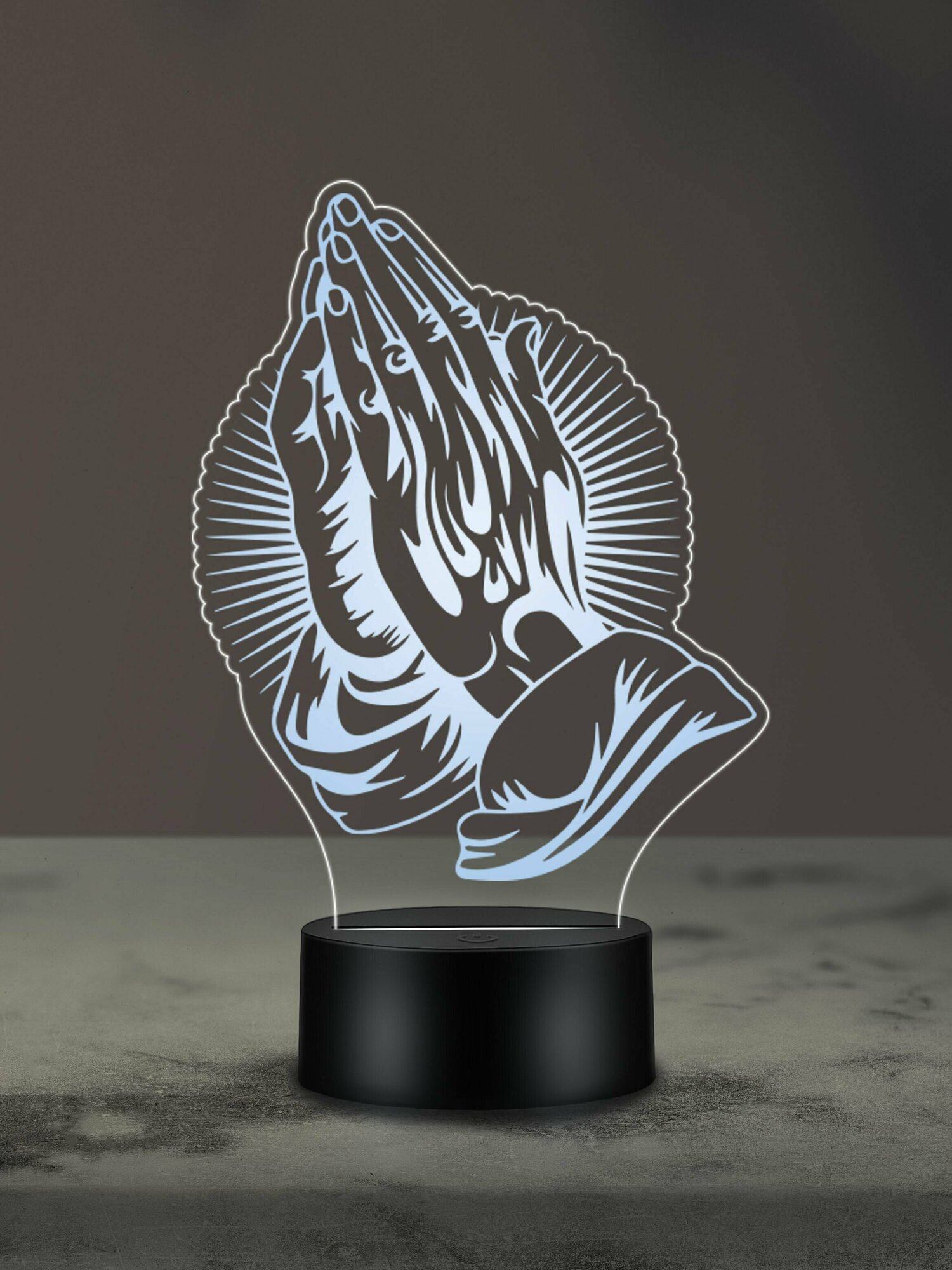Ночник "Молитва" ночная лампа, 3Д светильник, ладони - фотография № 1