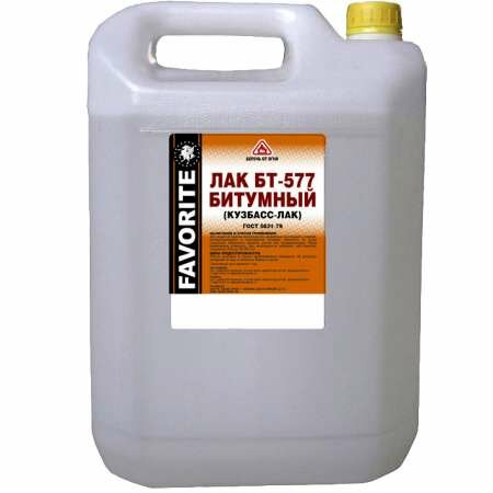 фото ЛАК Лаки битумный БТ-577 канистра по 10Л Фаворит (1шт) (92065)