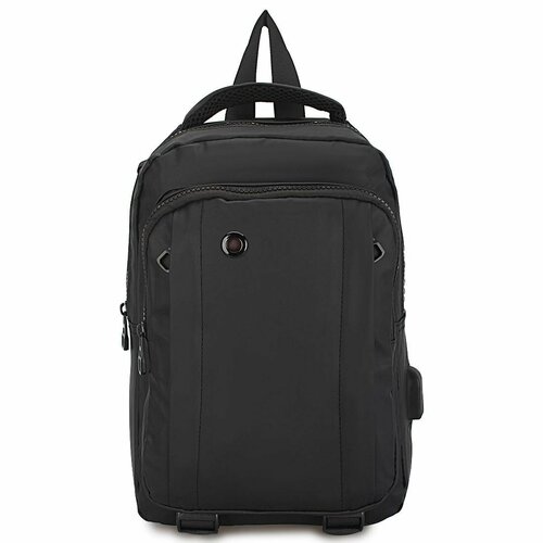 фото Мужской однолямочный рюкзак «ланс» 1253 black lekiko