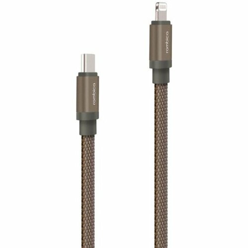 Кабель Rombica LINK-C Olive, USB Type-C - Apple Lightning (MFI) кабель usb lightning 8pin usams us sj144 mfi fs 1 2м белый