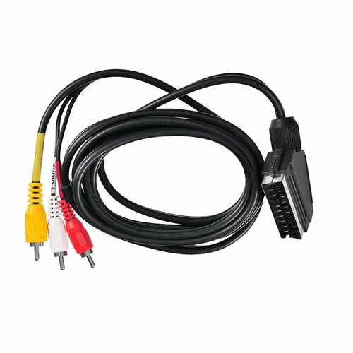 Кабель SCART - 3xRCA(m) Exployd EX-K-1411 EASY, 1.0м, цвет: чёрный переходник onetech vas0101 scart 3xrca