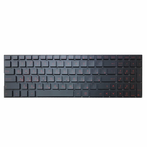 Клавиатура для ноутбука Asus GL502, GL502VT черная с подсветкой и красными кнопками (тип 2) клавиатура для ноутбука asus gl502 gl502vt черная без рамки красные кнопки с подсветкой ver 2