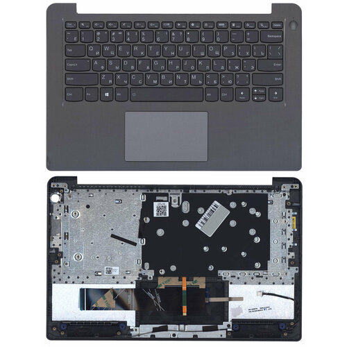 Клавиатура для ноутбука Lenovo IdeaPad 3-14ITL6 топкейс, темно-серый серый, темный, серый