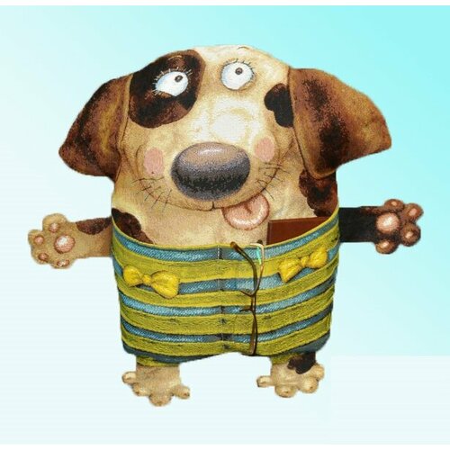 Подушка-игрушка Гобеленовая 50х50 Щенок с карманом 1970₽