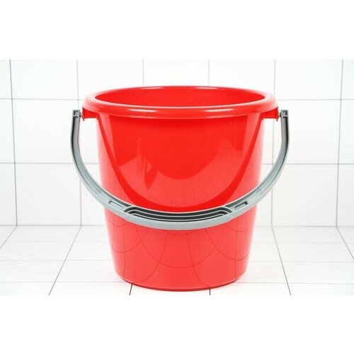 Ведро 7л ПП красное без крышки