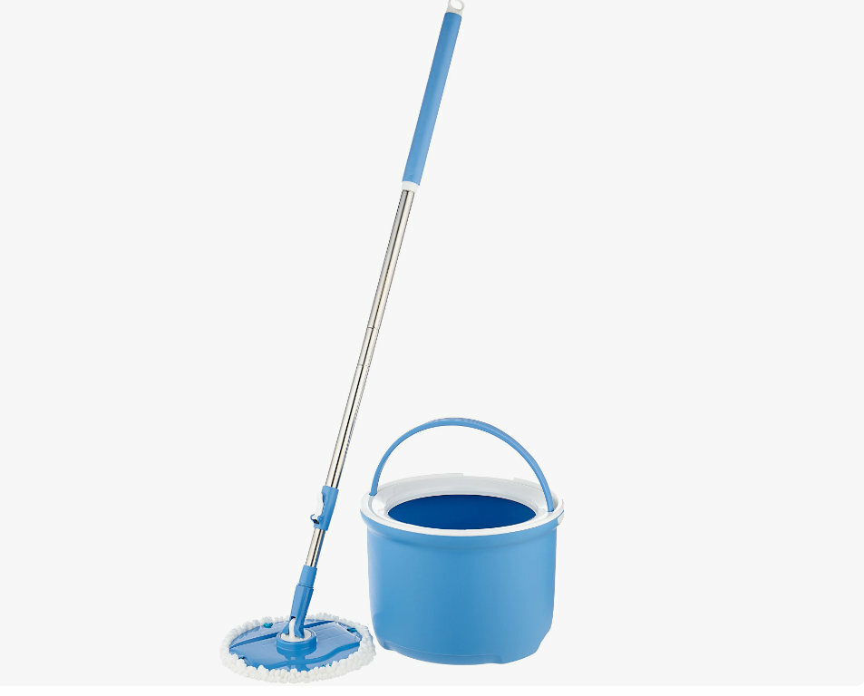 набор для мытья пола simple mop soft touch швабра+ведро с механизмом отжима 45920-4500 - фото №1