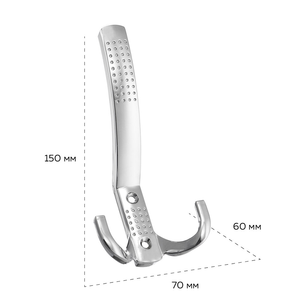 Крючок мебельный KERRON 0071 хром - фотография № 3