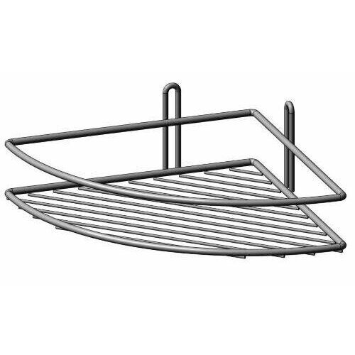 Полка для ванной комнаты радиусная Classic-1 одноярусная, хром 20,0*20,0*7,0 см