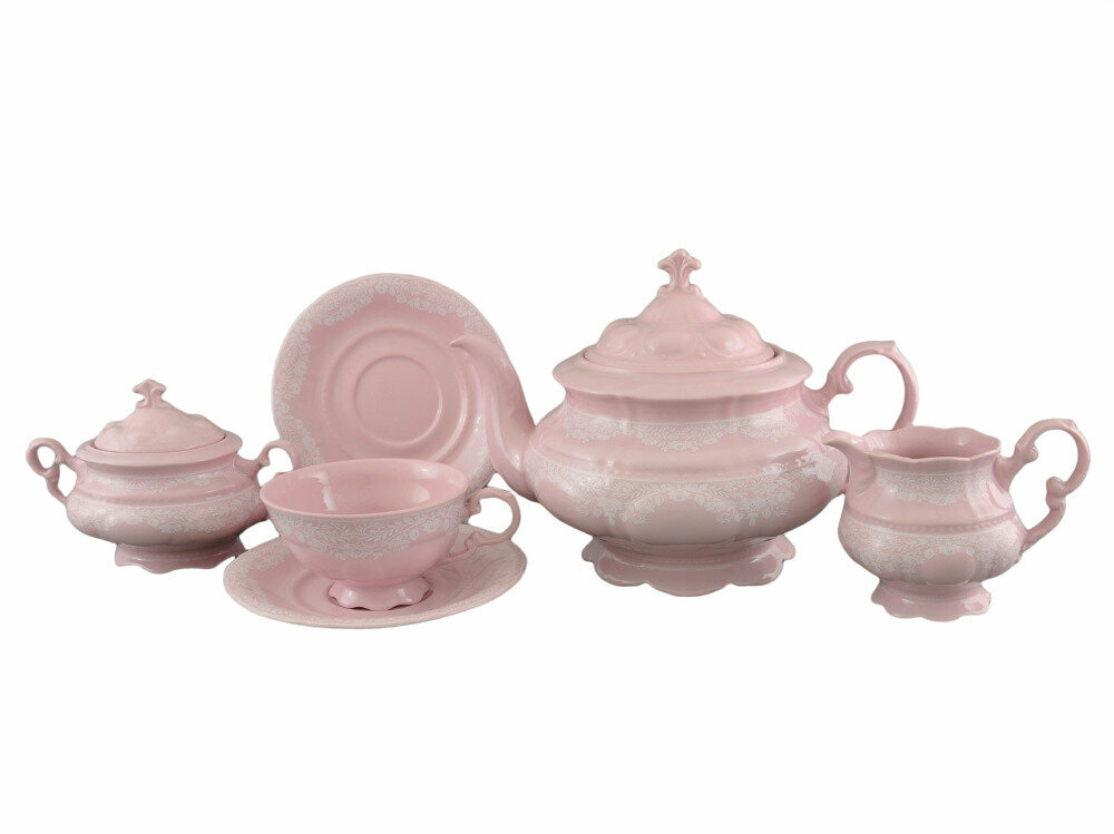 Чайный сервиз Розовый 15 предметов