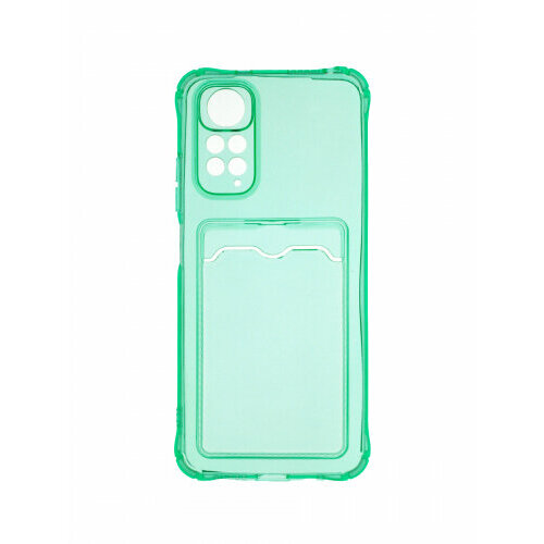 Силиконовый чехол Zibelino для Xiaomi Redmi Note 11 4G/11S, SIlicone Card Holder, защита камеры, мятный силиконовый чехол zibelino для xiaomi redmi note 11 4g 11s silicone card holder защита камеры прозрачный