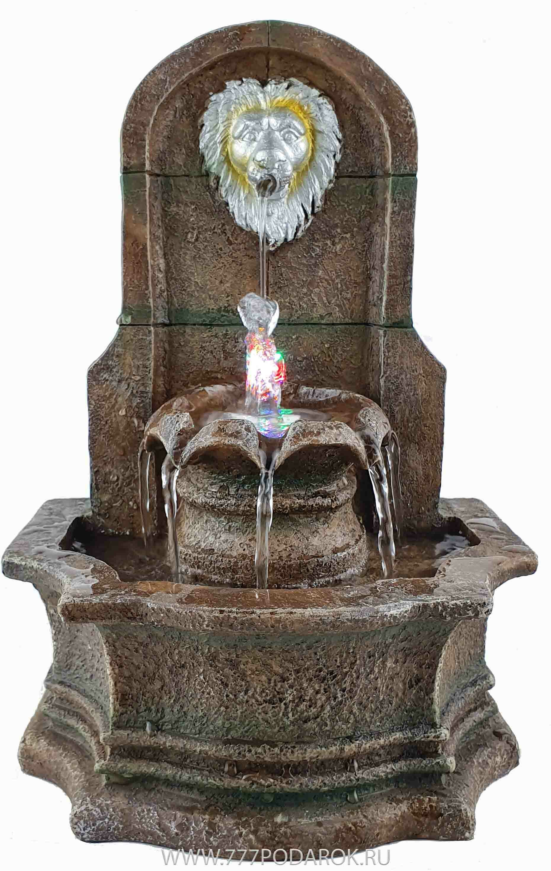 фото Фонтан настольный . ЛЕВ. 2в1, высота 30 см, подсветка