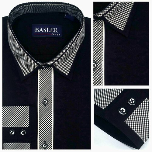 Рубашка Basler, размер 38, черный