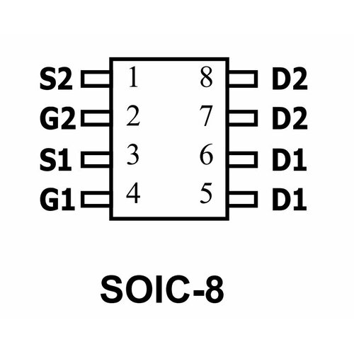 Микросхема AO4621 Dual NP-Channel MOSFET 40V SOIC-8 20pcs lot aod240 d240 to 252 mosfet n channel 40v 70a new original