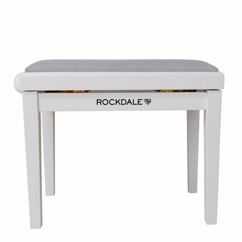 Банкетка ROCKDALE RHAPSODY 131 SV WHITE GREY подставки и стойки для клавишных rockdale keys u stand