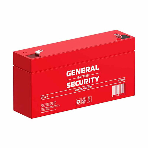 Аккумуляторная батарея General Security GS3.2-6 свинцово кислотный аккумулятор general security gs 7 2 6 6 в 7 2 ач