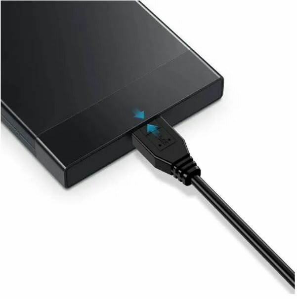 Кабель USB-C - micro USB 3.0 тип B для портативных внешних дисков, 0.35 метр — фото 1