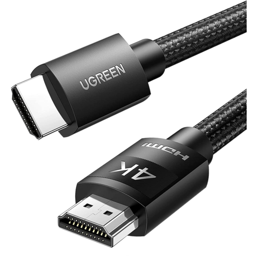 UGREEN 4K HDMI Cable Male to Male Braided 3m HD119 (Black) 40102 кабель ugreen hd119 40105 4k hdmi male to male cable braided 15 метров чёрный