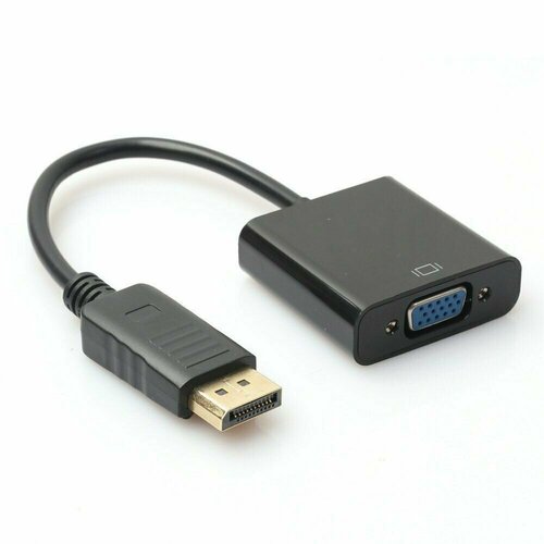 Переходник адаптер DisplayPort - VGA / переходник для ноутбука / DP to VGA переходник адаптер displayport vga переходник для ноутбука коннектор черный