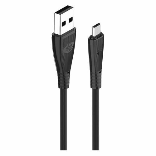 Кабель ITEL M21s(ICD-M21s), micro USB (m) - USB (m), 1м, 2.1A, черный кабель sunwind usb m micro usb m 1м черный плоский