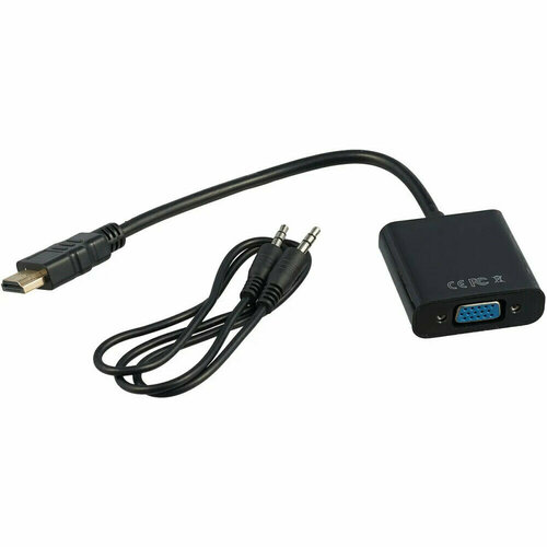 Переходник HDMI (M) - VGA (F), Bion (BXP-A-HDMI-VGA-03) кабель hdmi m vga m 5м gembird a hdmi vga 03 5m