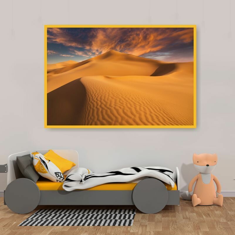 Постер Закат Над Дюнами Пустыни Тип 1 90х60 см в тубусе ПолиЦентр