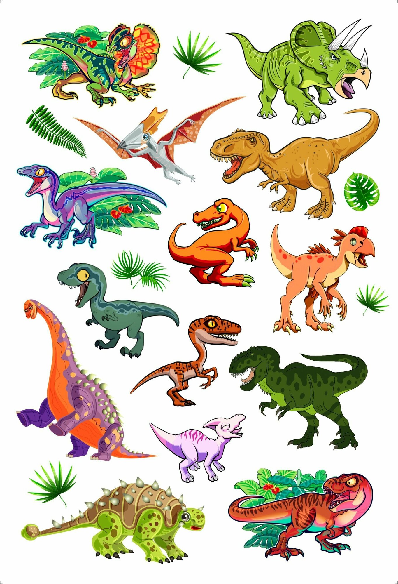 Динозавры наклейки стикеры детские