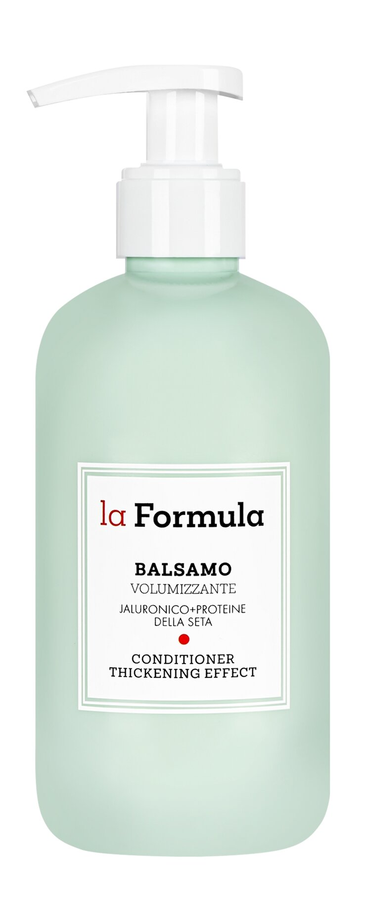 LA FORMULA Кондиционер с протеинами шелка и гиалуроновой кислотой для объема и уплотнения волос, 300 мл